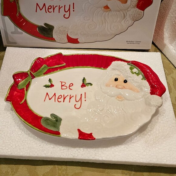 NWT:  Fitz & Floyd Vintage Christmas Tray - Picture 4 of 7